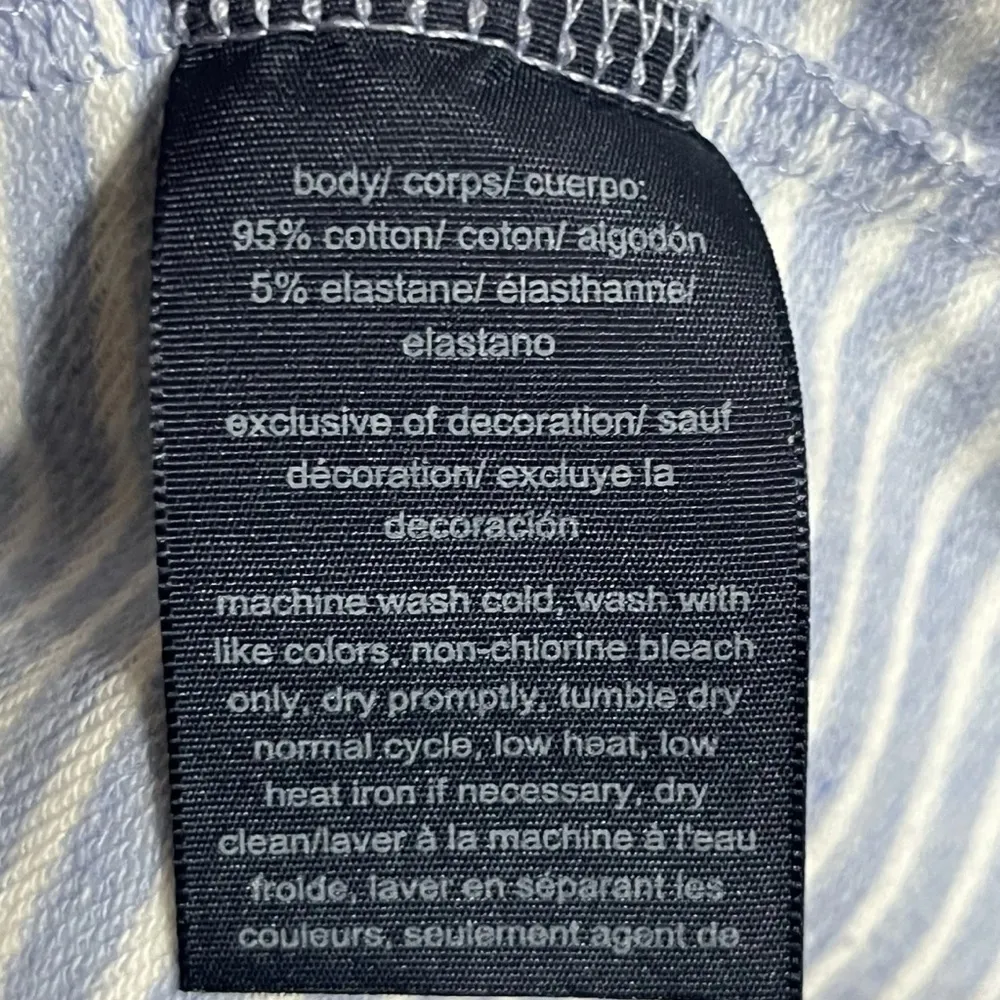 Women’s Tommy Hilfiger Blue & White Striped Jacket w/ Signature Buttons‎ Medium - Image 5