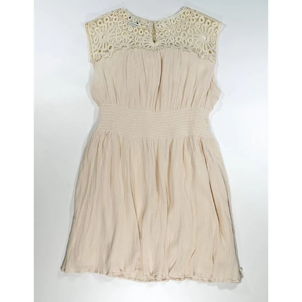 Sundance Size S Gracefully Lovely Dress Cream Eyelet Sleeveless - Image 8