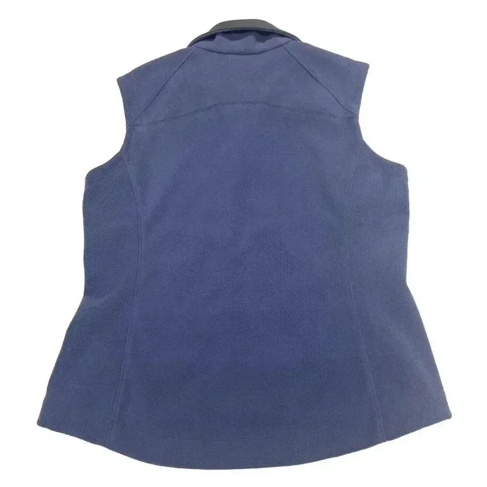 REI Womens Small Fleece Vest Blue/Gray Hiking Outdoor Blue - Image 2