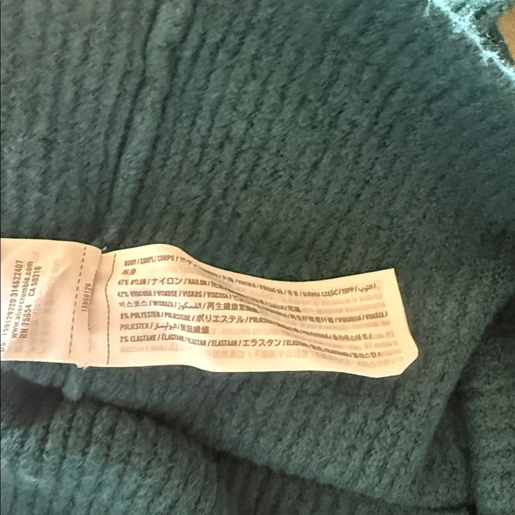 NWOT Abercrombie & Fitch Emerald Green Mock Neck  Sweater Knit Dress LLarge - Image 9