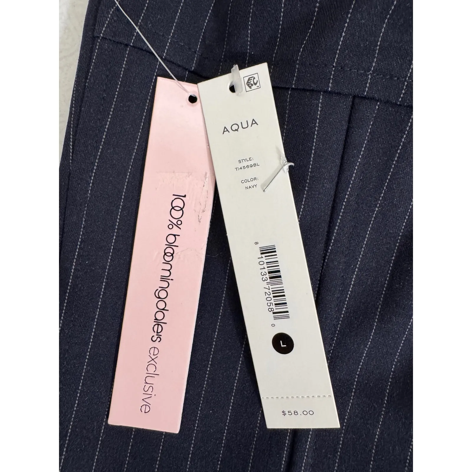 Aqua‎ Pinstripe Bustier Crop Top Sleeveless Lined Party Clubwear - Image 7