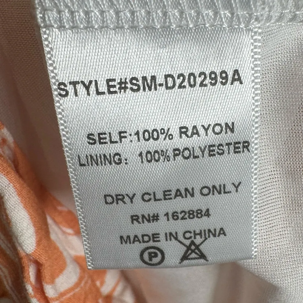 Sky to Moon orange cream ruched bodycon mini dress size large - Image 10