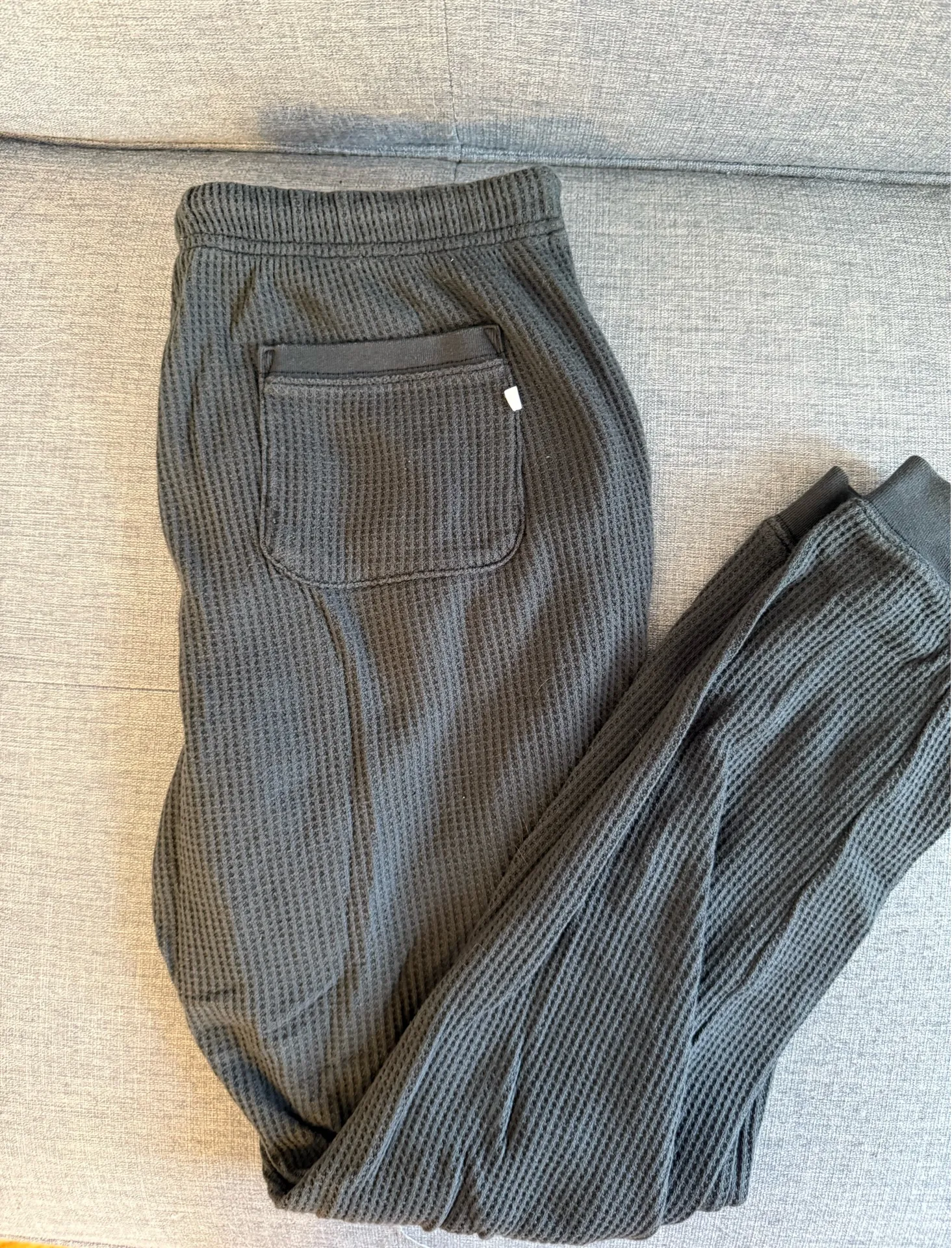 Aerie Charcoal Waffle Knit Joggers - Image 2