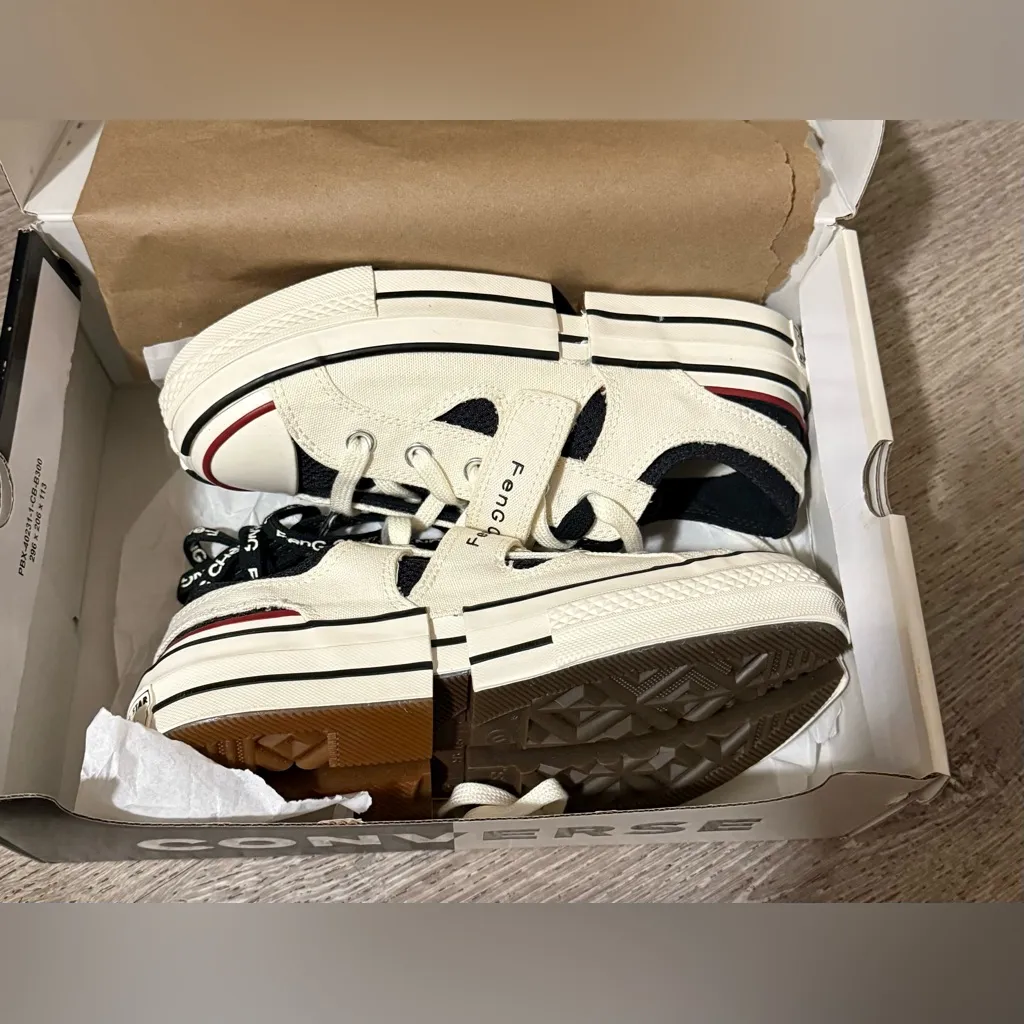 Converse x Feng Chen Wang Chuck 70 2-in-1 Low-Top Sneakers | Egret | NIB - Image 8