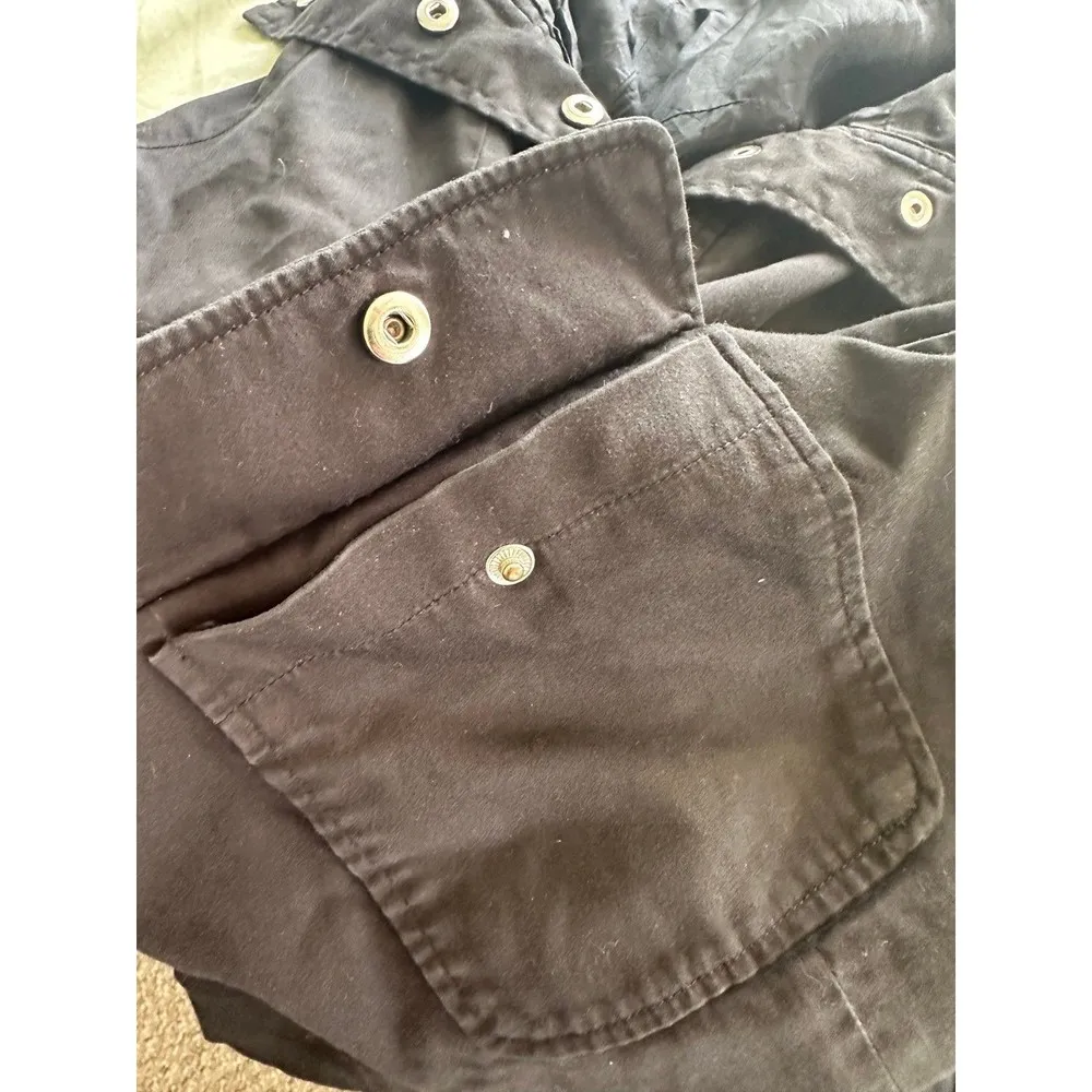 Adrienne Vittadini Studio Button Up Oversize Front Pockets Quarter Sleeve Jacket - Image 6