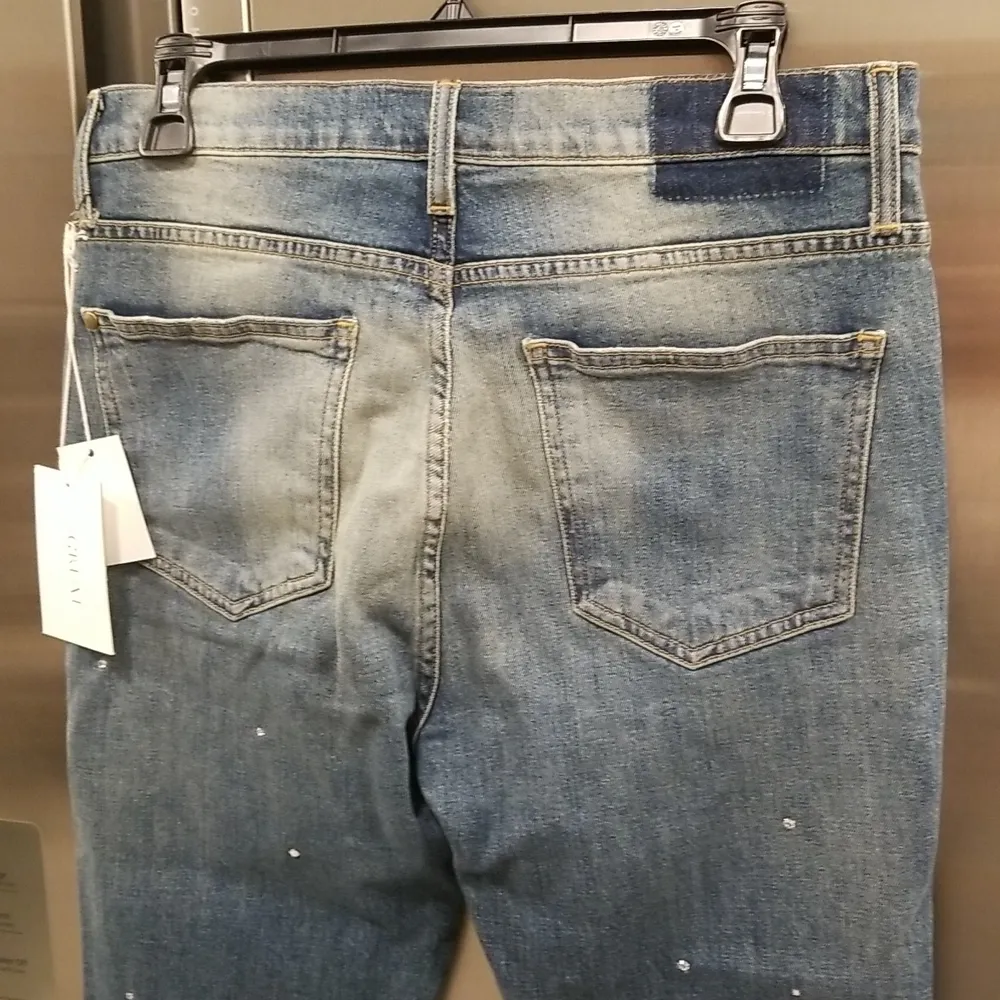 💕THE GREAT💕 The Fellow Jeans Drifter Wash with Rhinestones Button Fly 27 NWT - Image 11