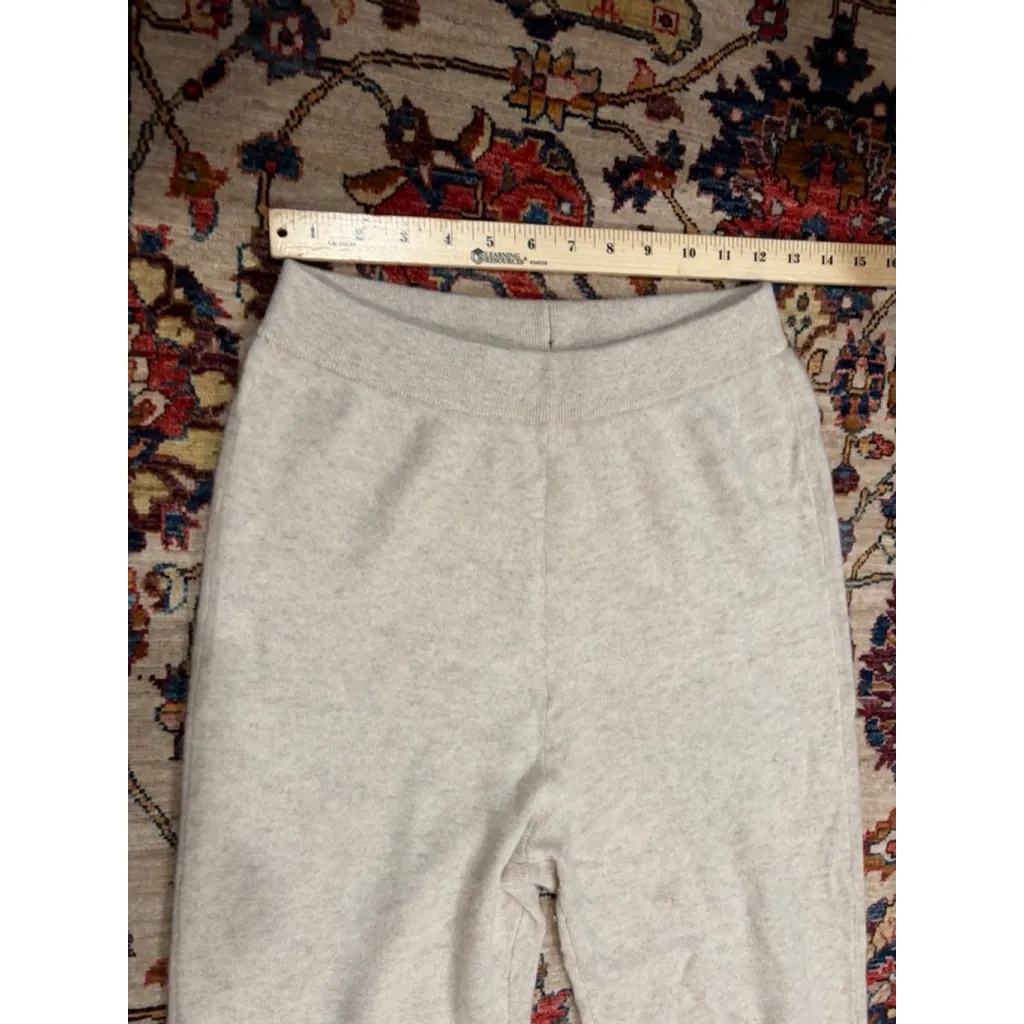 Naadam 100% Cashmere Joggers Sweatpants Women’s XS Cream Oatmeal Lounge Pants - Image 5
