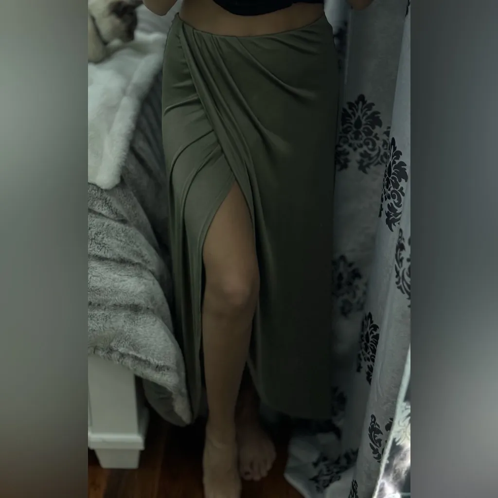 Free People Olive Maxi Skirt - Image 2