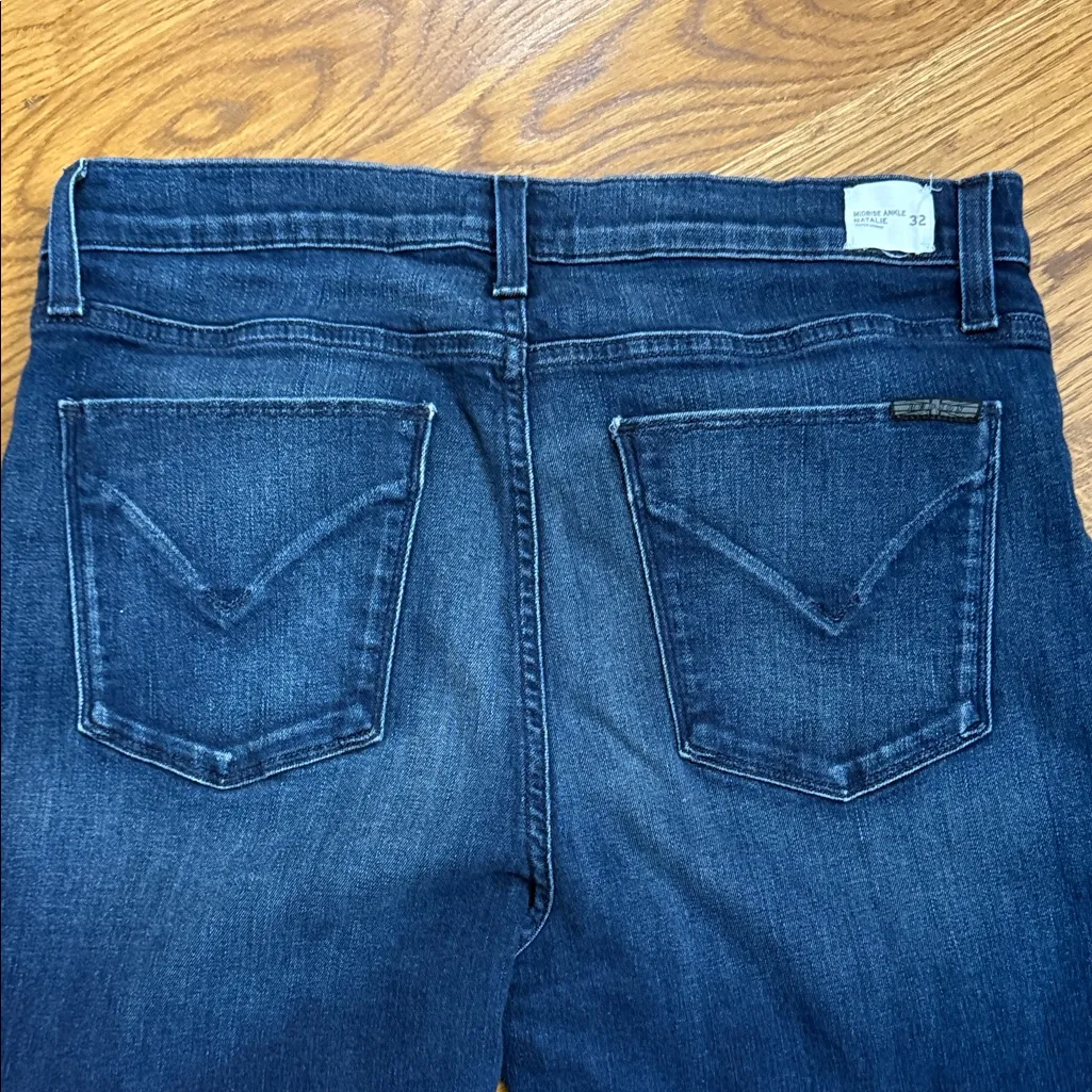 Hudson Natalie Mid Rise Ankle Super Skinny Jeans Dark Wash Size 32 - Image 5