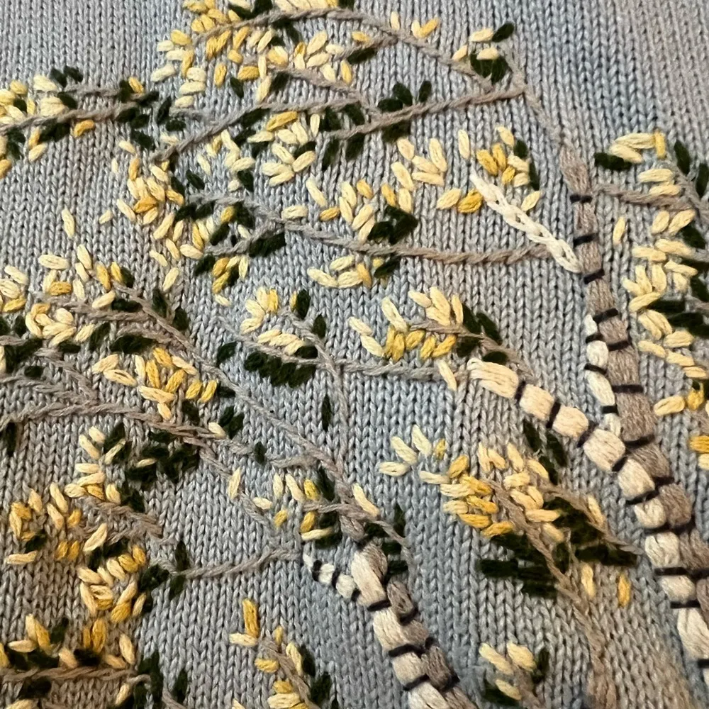 Liz Claiborne Sweater Embroidered Tree Design LizSport Vintage Women’s Large - Image 7