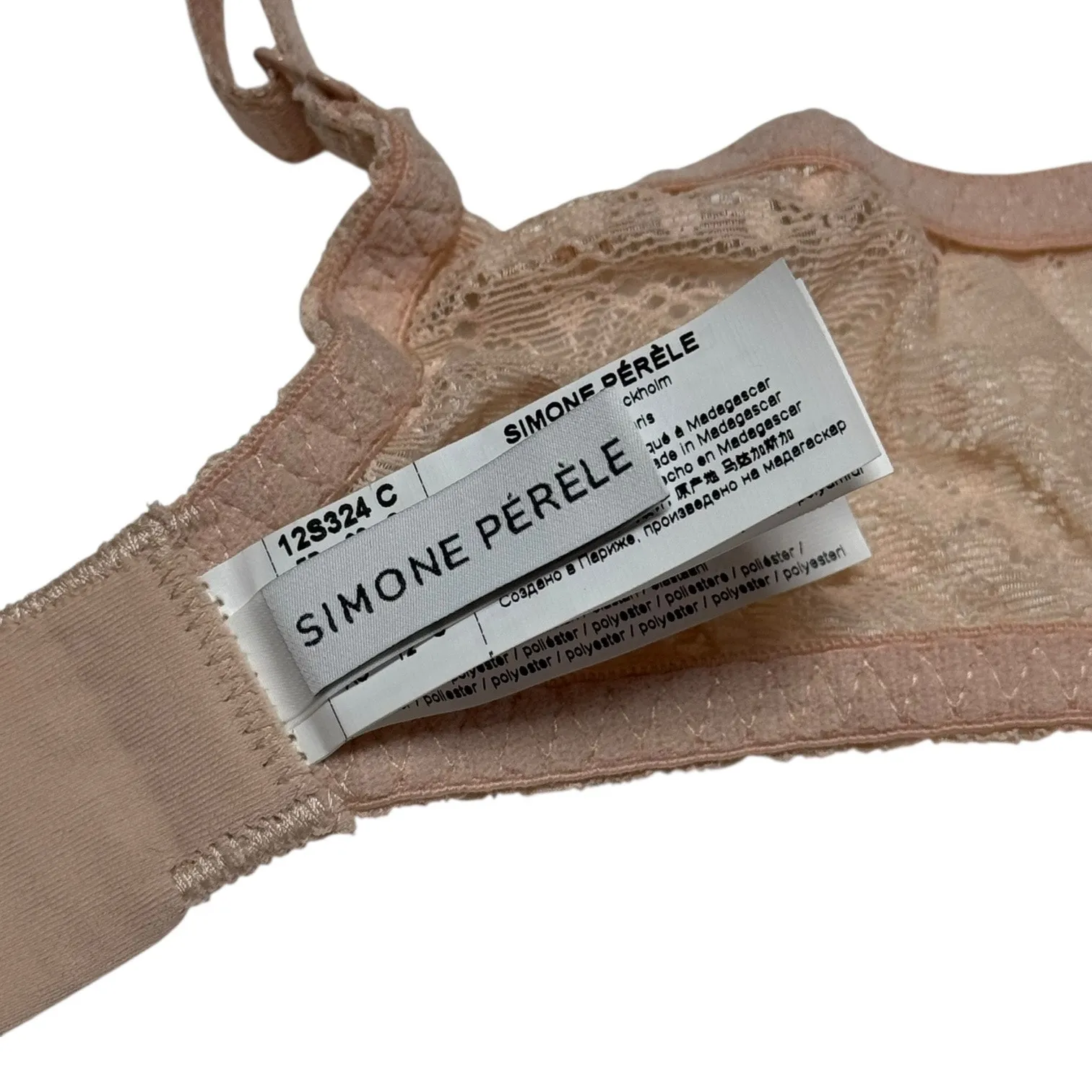Simone Perele Sheer Lace Underwire Bra Pink 34C Size undefined - Image 6