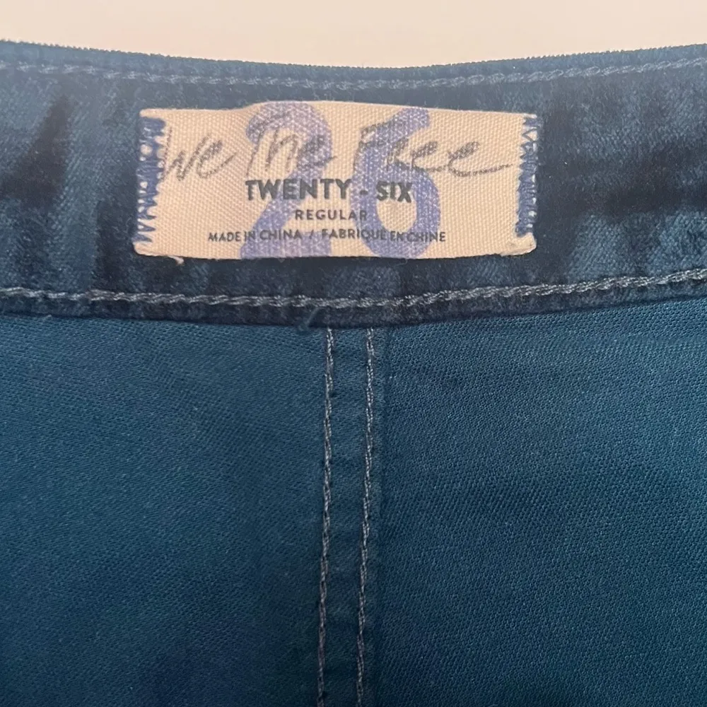 Free People We The Free Sweet Jane Velvet Skinny Jeans Pants in Neptune Green 26 - Image 10