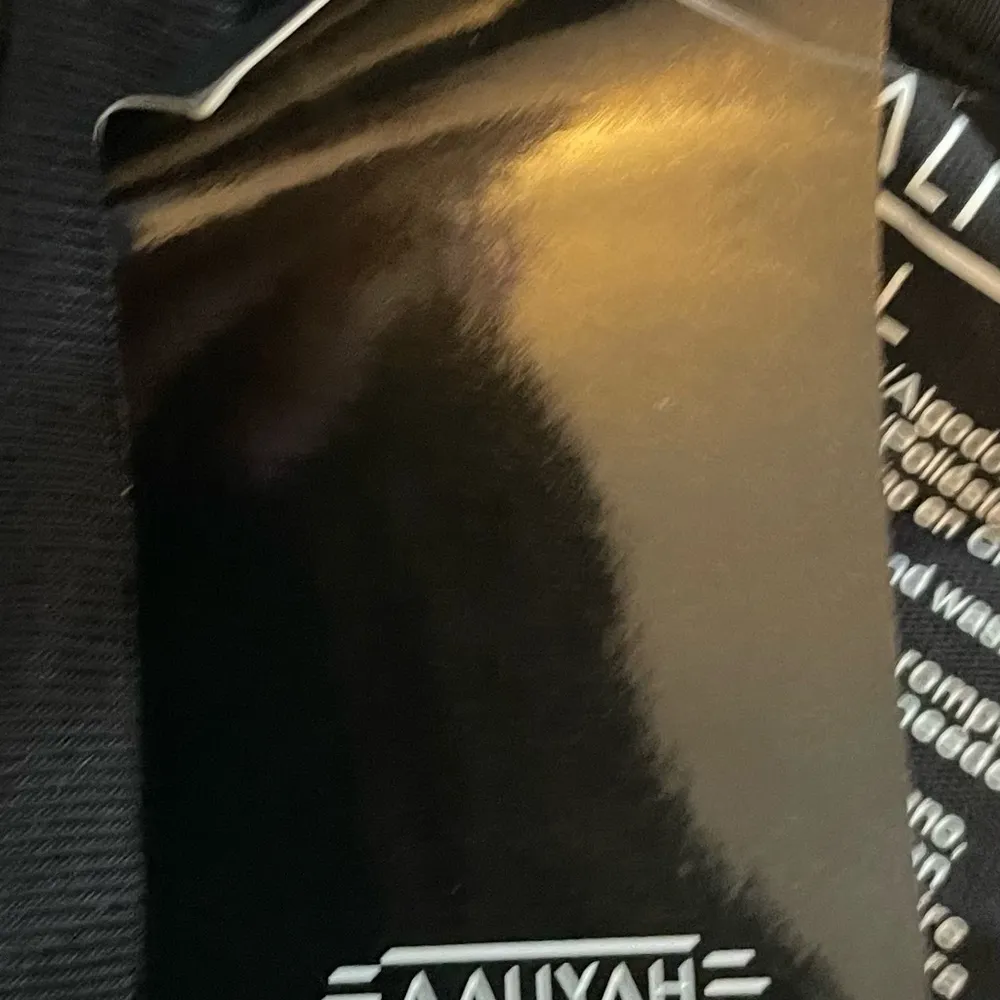 NWT Aaliyah graphic embellished bling black cotton blend T - Image 7