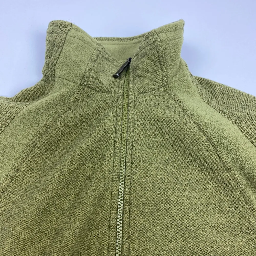 Woolrich Green Double Zip Front Fleece Jacket Size M - Image 7