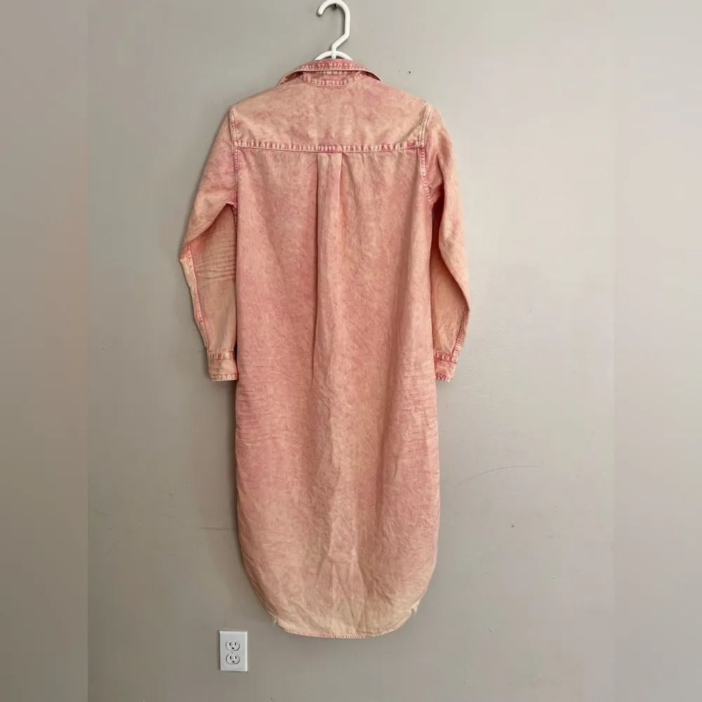 Frank & Eileen Rory Famous Denim Mineral Wash Maxi Dress Light Pink Size XXS - Image 5