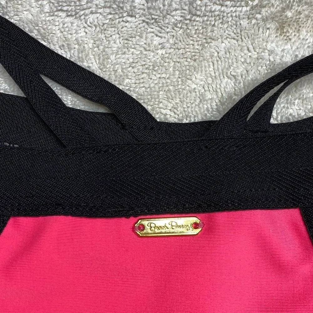 Beach Bunny Bronze Cheeky Bottom Black Pink - Image 7