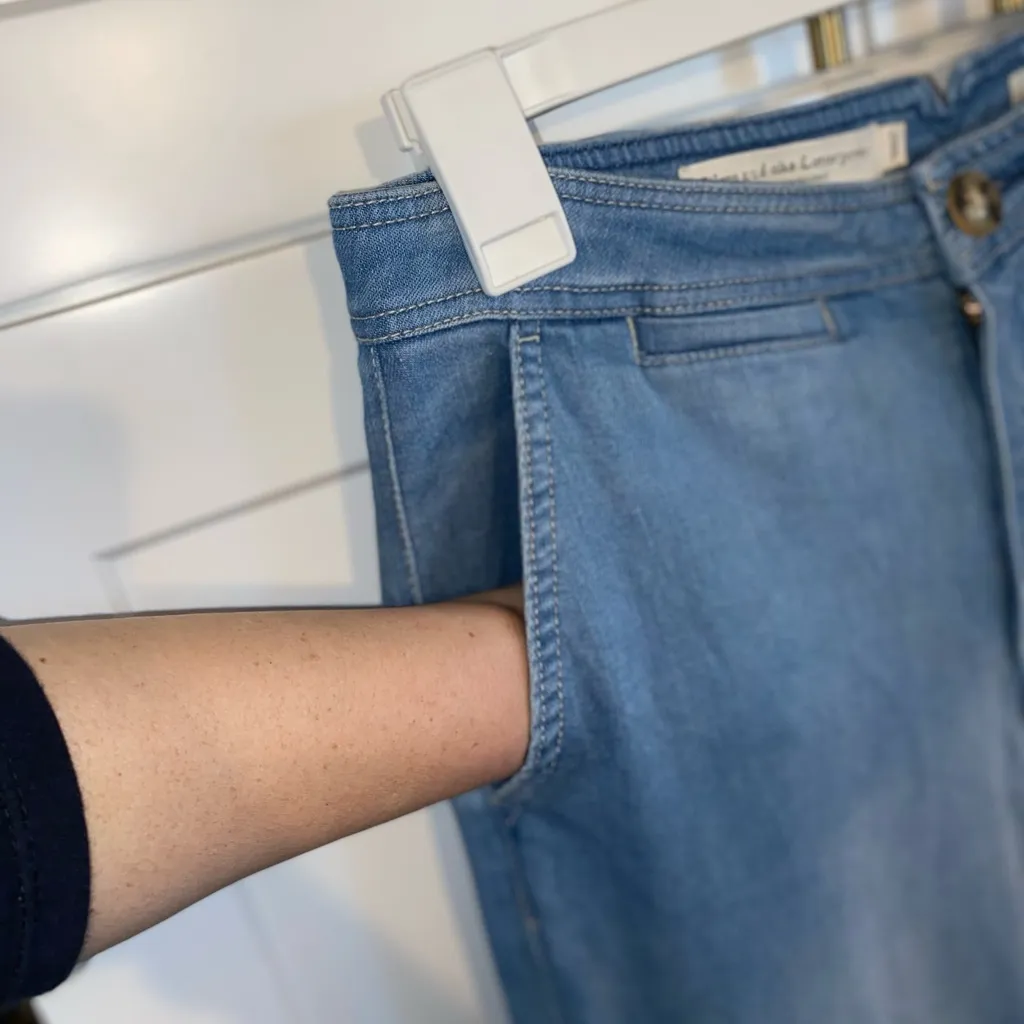 Pilcro and the Letterpress high-rise wide-leg bootcut jeans a light Blue Boho - Image 8