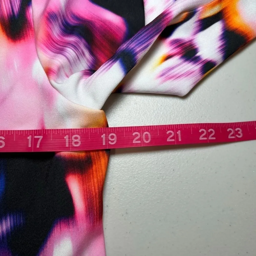 Askari Pink Purple Black Abstract Print Jacket Cardigan Large Lined‎ Drape - Image 8