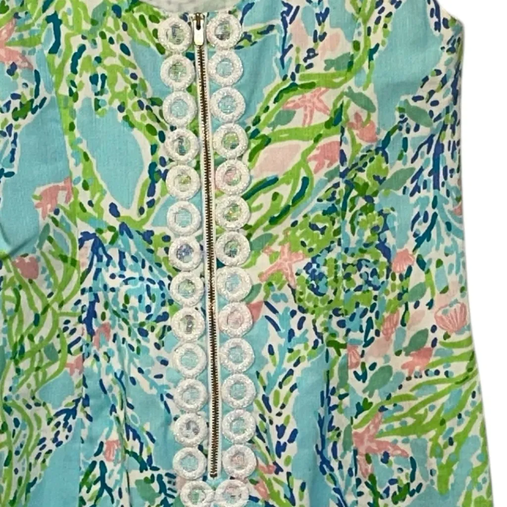 Lilly Pulitzer Cathy Shift Sheath Dress Lace Back Sky Blue Heaven Dress Size‎ 0 - Image 4