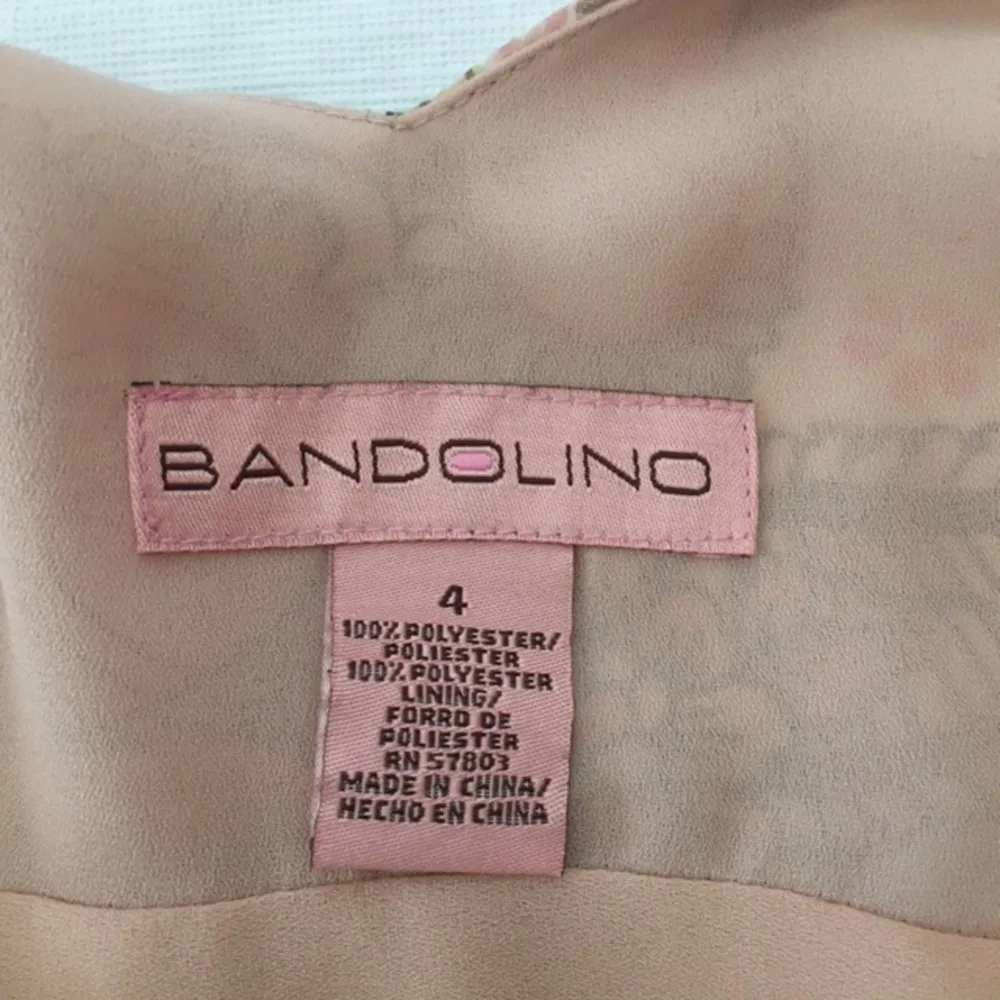 Bandolino Nude Pink‎ Paisley & Floral Frilly Dress - Image 8