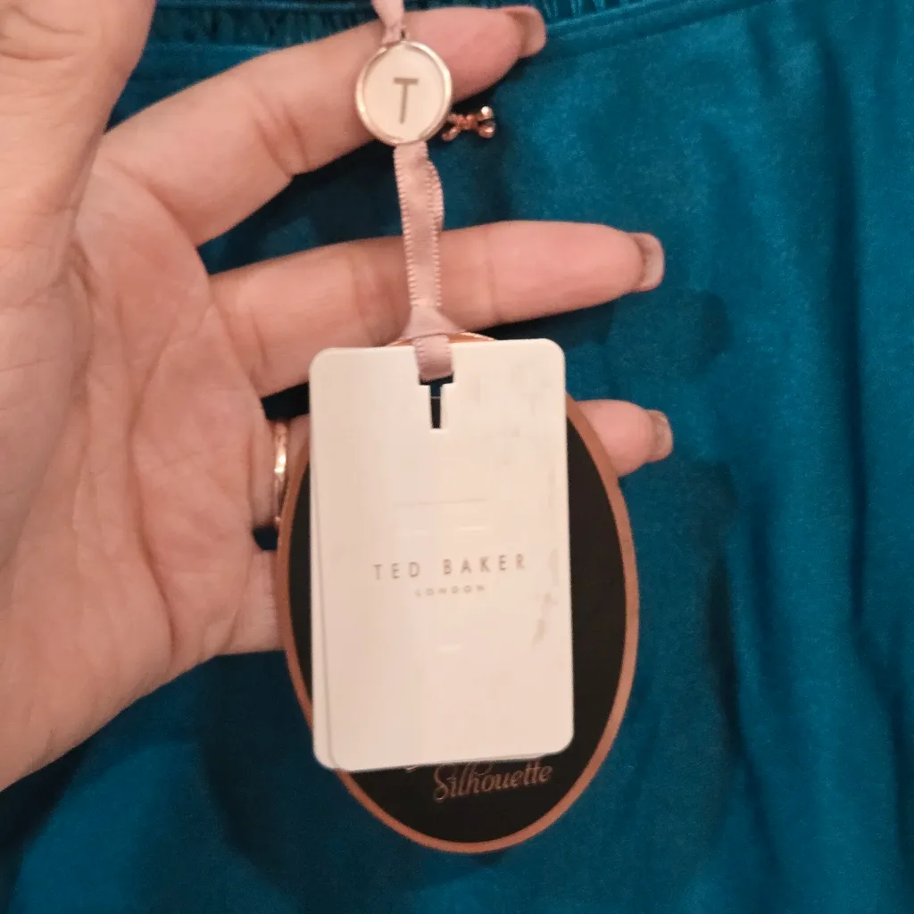 BNWT blue TED BAKER 36 C/D NWT Secret Silhouette Mesh Scallop SWIMSUIT ONE PIECE Size L - Image 14