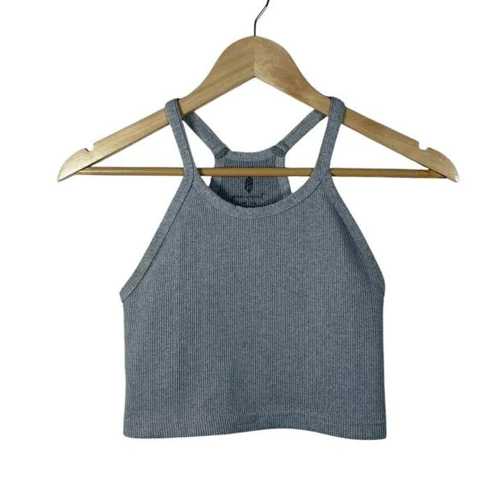 Free People Movement Happiness Runs Crop Tank in Grey Size M/L Gray Size M - Image 5