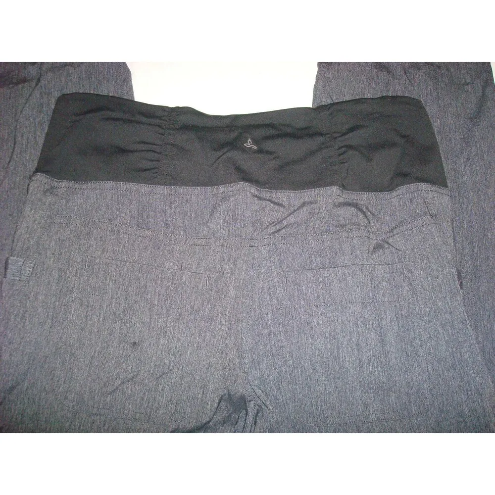 New NWT Womens Prana Pants S Short Summit Dark Gray Pockets Organic Cinch Hem - Image 3