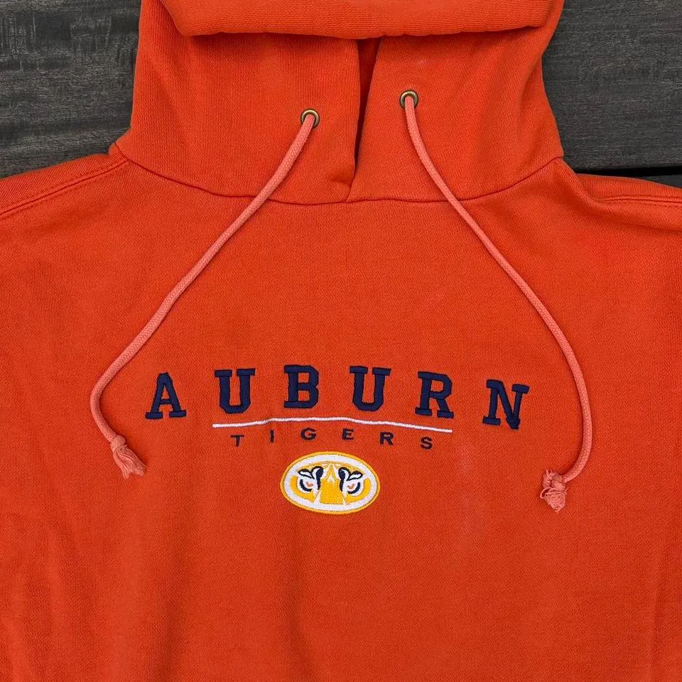 Vintage Orange Jansport Auburn Tigers Hoodie Sweatshirt Colligate Top - Image 2
