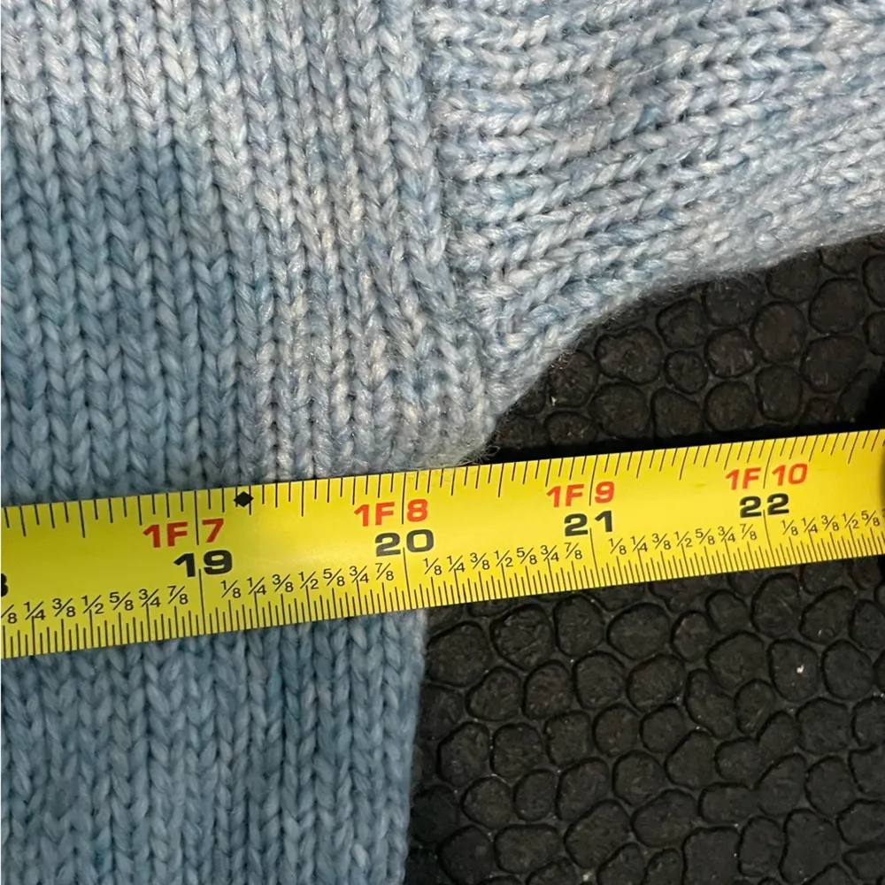 Zenana Melange Button Sweater Cardigan | Blue Grey Size‎ Large - Image 9