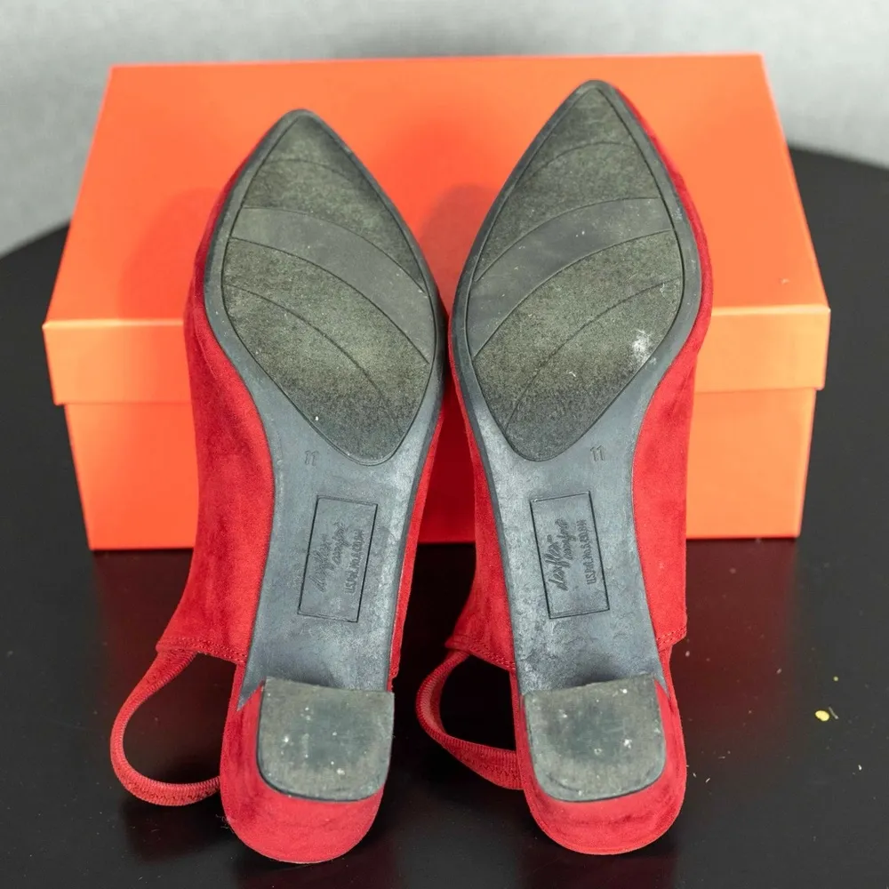 dexflex comfort Red Suede Slingback Heels - Image 8