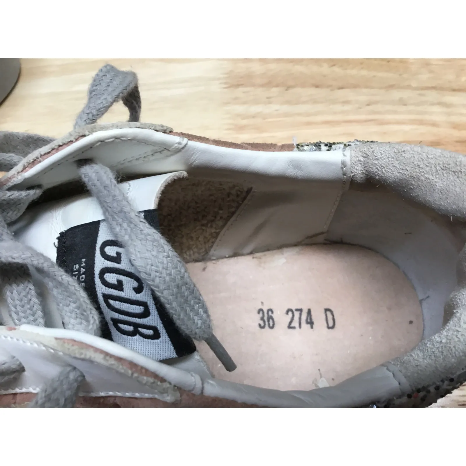 Golden Goose Superstar Women's 5.5 White Brown Suede Lace-Up Classic Sneakers - Image 8