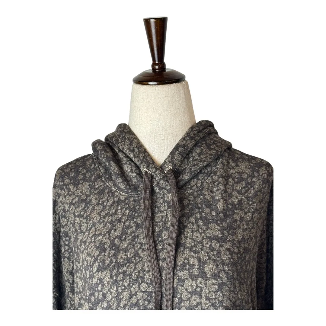 Sundry Sweatshirt Women Small Leopard Print Pink Stripe Hoodie Athleisure NWT - Image 5