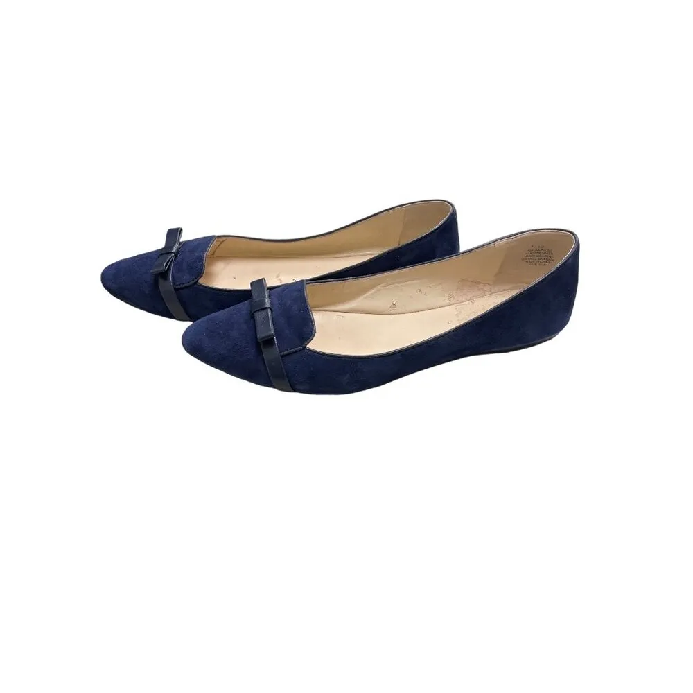 NIne West Women's Blue Suede Shoes Flat slip on Size 6 SKU 1417 - Image 3