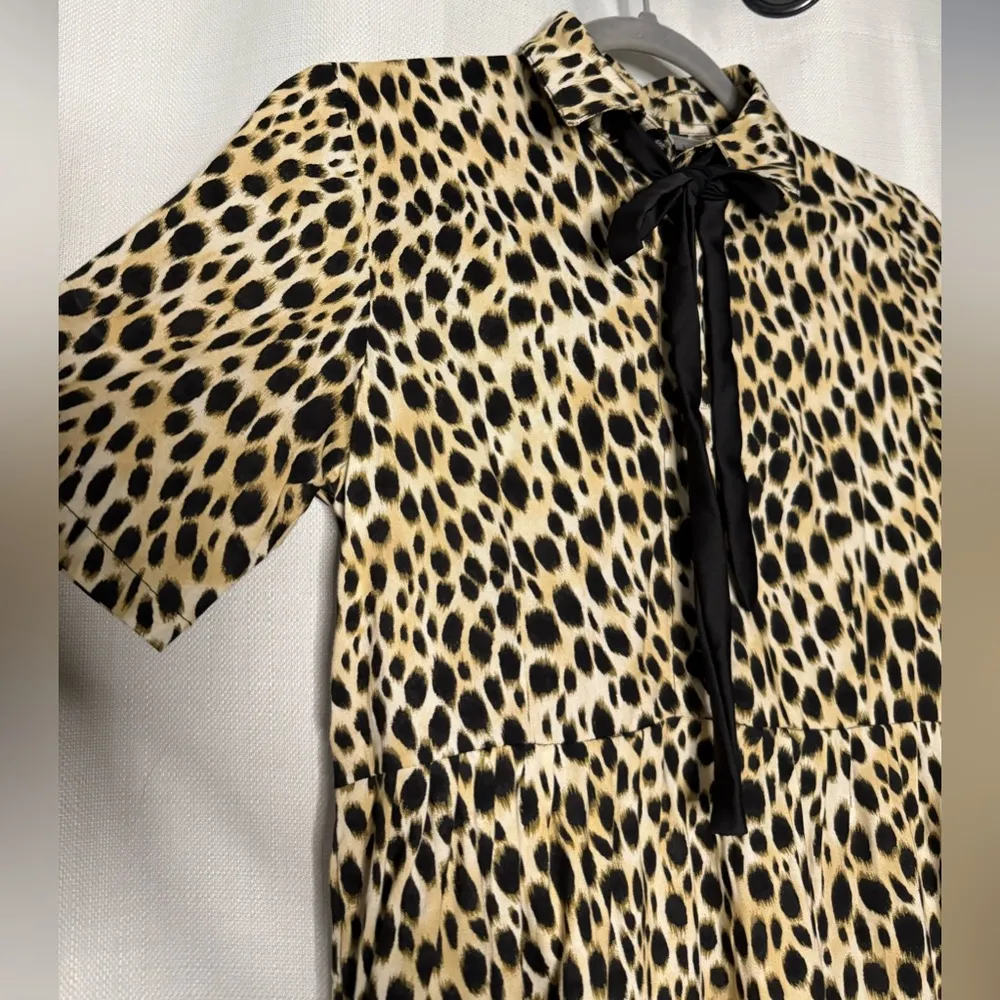 Motel Brown and Black Collared Leopard Print Mini Dress - Image 9