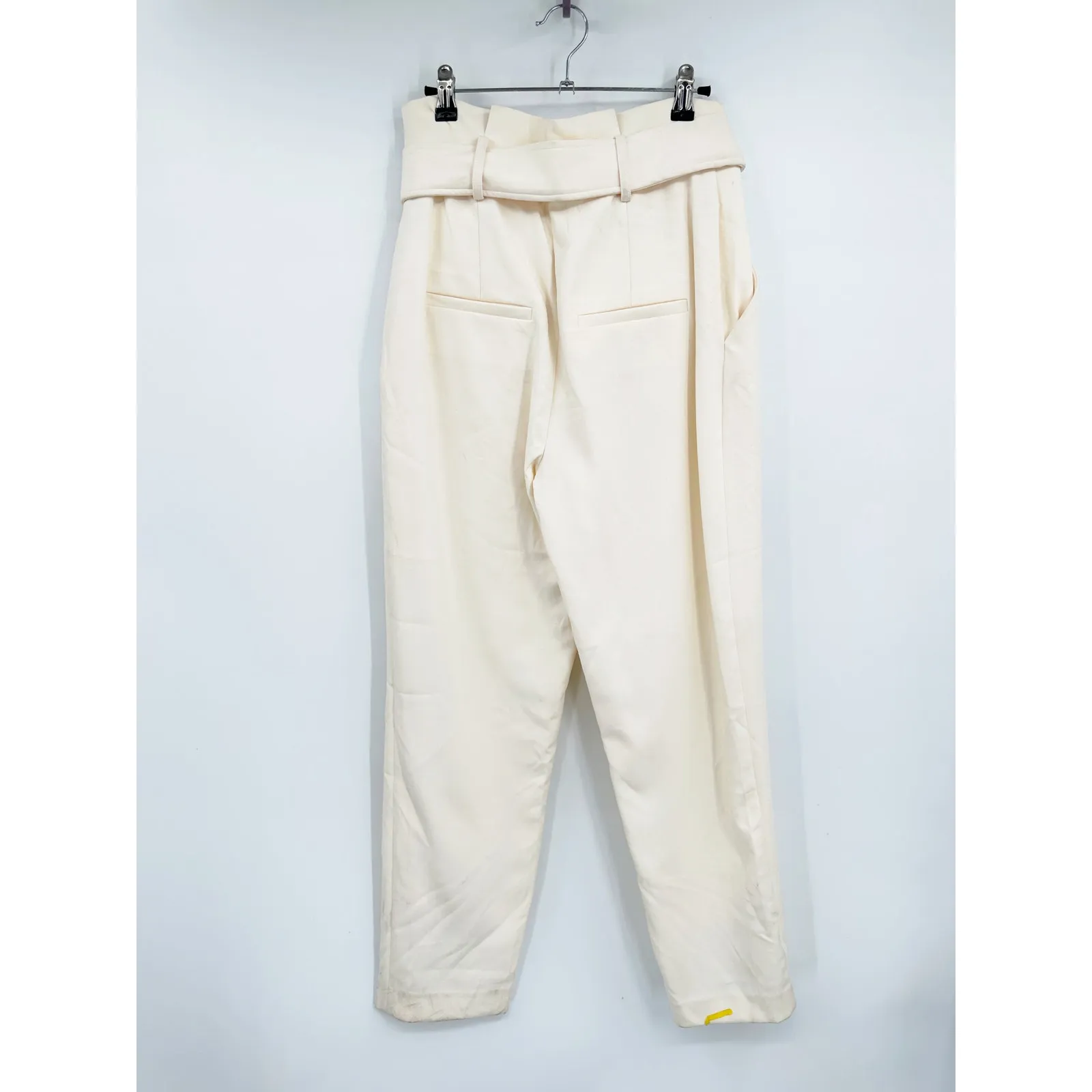 Veronica Beard Setti Ecru Paperbag Belted High Rise Trouser Pants Size 6 NWD - Image 3