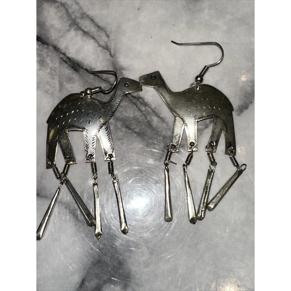 3 NEW Pair Silver Earrings Dangle Turtle Alpaca Llama Western Southwestern Boho - Image 6
