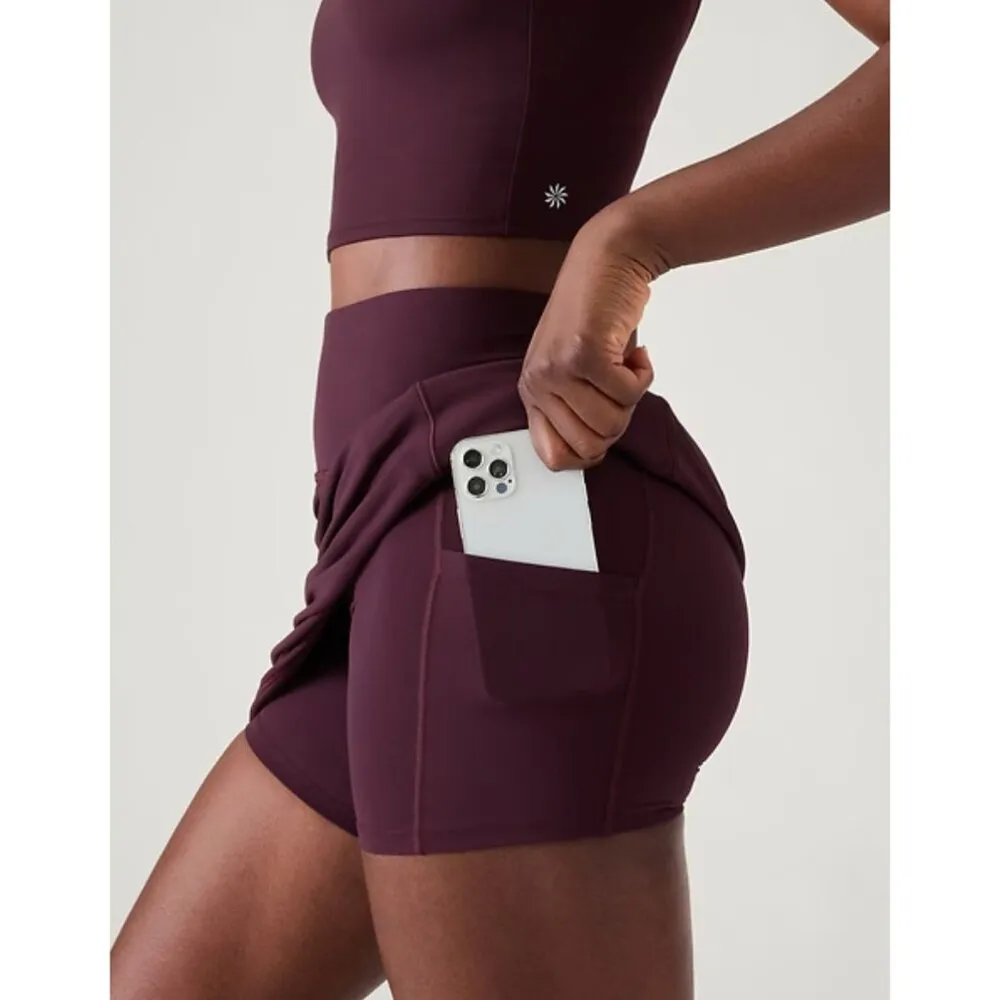 New Athleta 2X Salutation Stash 16 1/2 Skort Spiced Cabernet 2X Large - Image 2