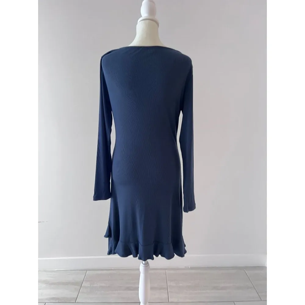 Angel Maternity Teal Long Sleeve Maternity Frilled End Bodycon Dress size M - Image 2