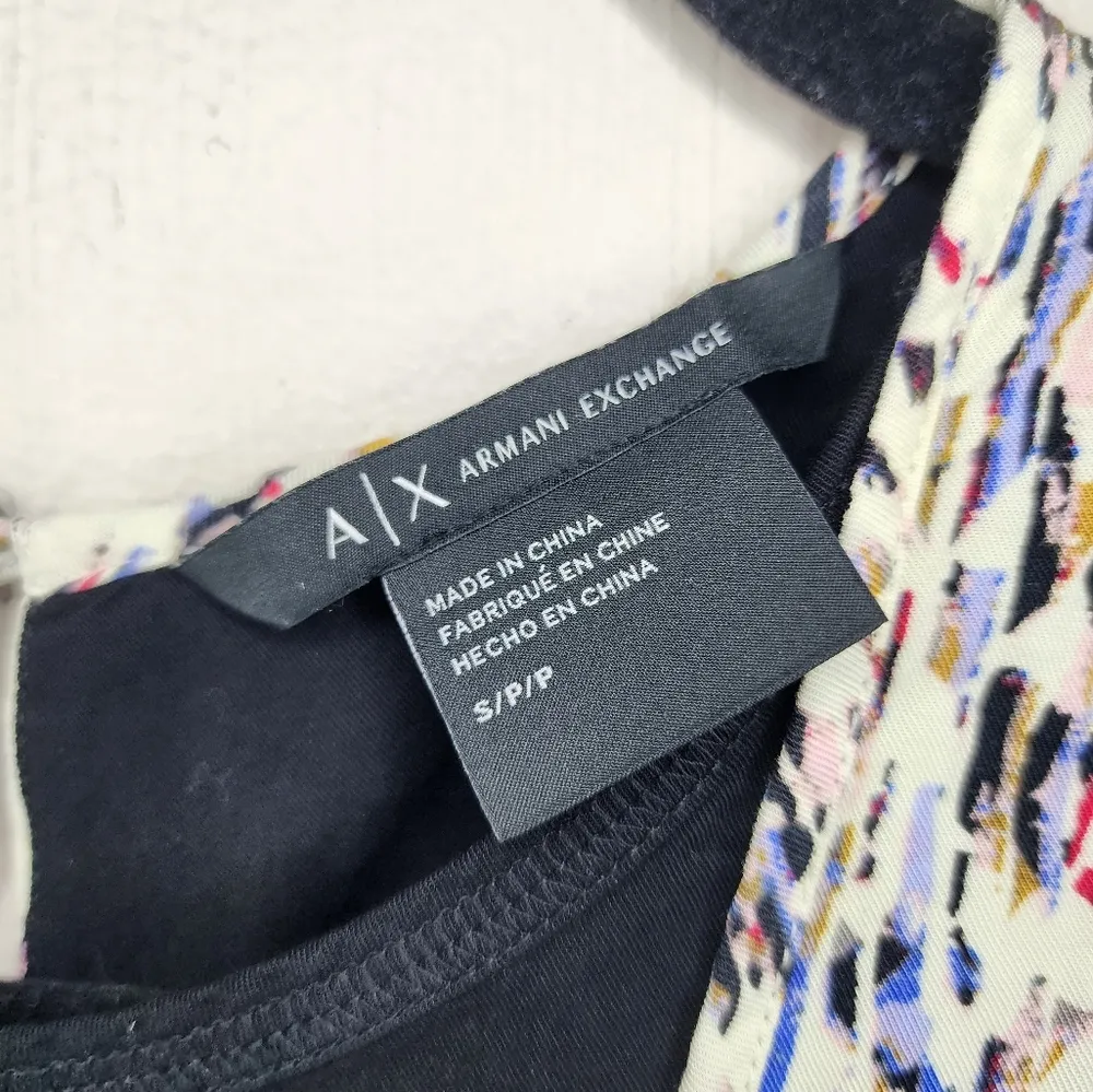 A|X ARMANI EXCHANGE WOMEN'S SLEEVELESS SILKY DOUBLE LAYER top - Image 2