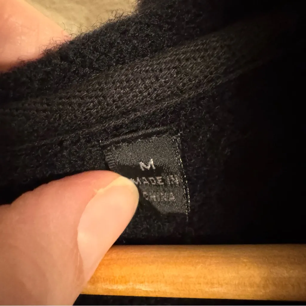 ATM Hooded Duster Cardigan‎ Black Size M - Image 7