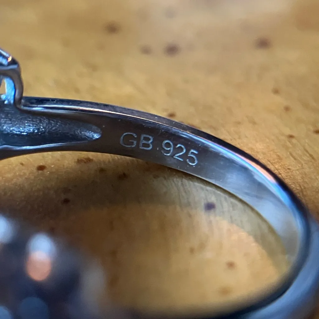 Natural Sky Blue Topaz Sterling Silver Crossover Ring Size 6 - Image 6