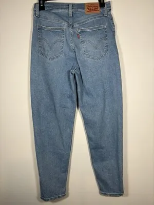 LEVI'S High-Waisted Mom Jean Light Wash Y2K 90s Preppy Normcore Size 28x27 - Image 7