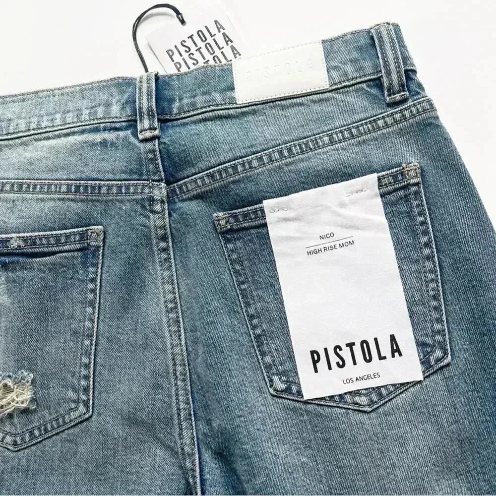 Pistola Nico High Rise Mom Fit Jeans in Bluegrass Wash Size 27 NWT - Image 9