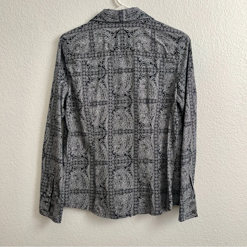 CHARTER CLUB long sleeve dresss shirt button front with collar with red accent - Image 5