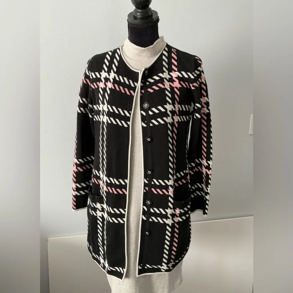 TALBOTS sweater jacket/ cardigan 🖤🤍💗 - Image 5