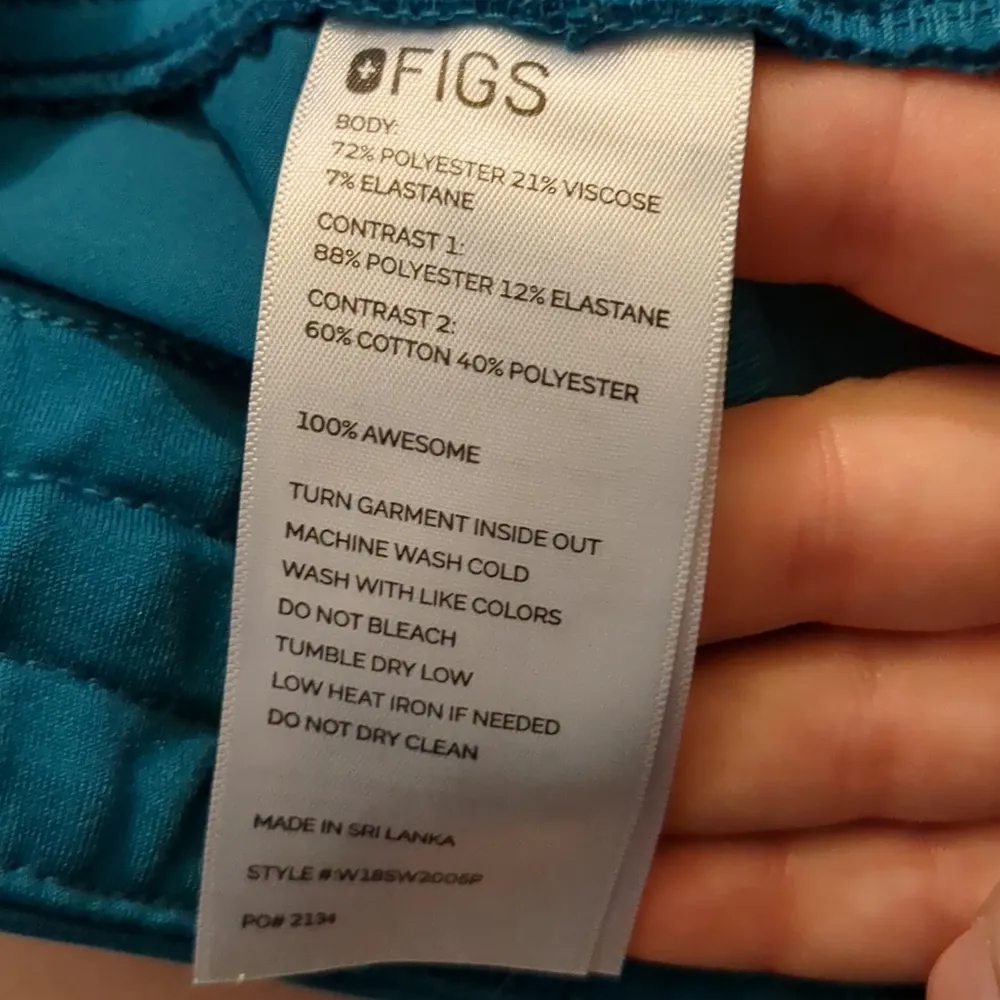 Figs teal jogger scrub pants size XXS - Image 5