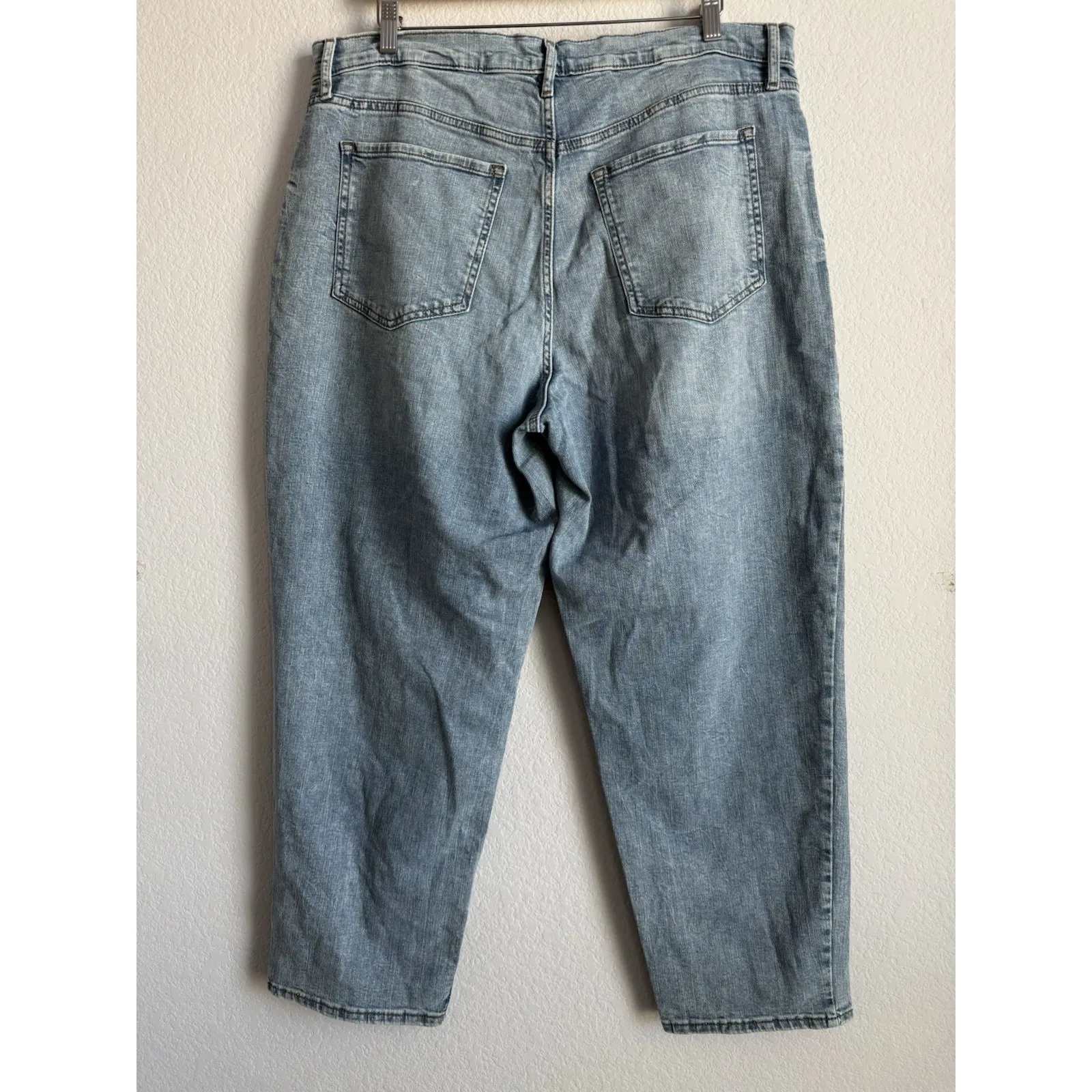 Banana Republic High Rise Straight Ankle Jeans Light Wash Women's Size 33/16 - Image 7