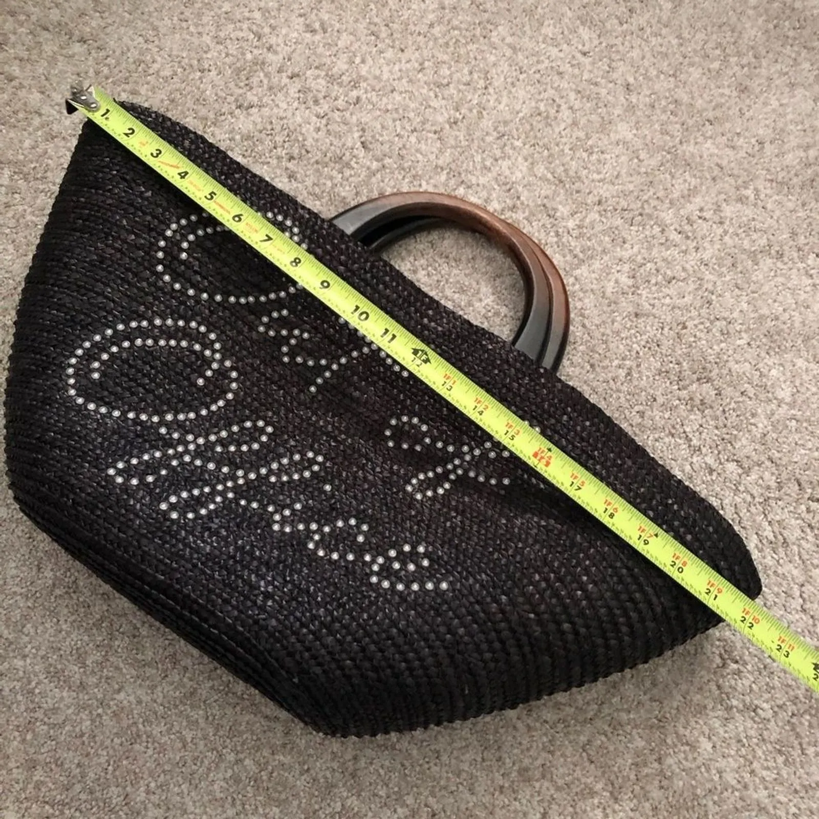 Anthropologie Eugenia Kim out of office Straw crossbody shoulder Raffia Tote Bag - Image 12