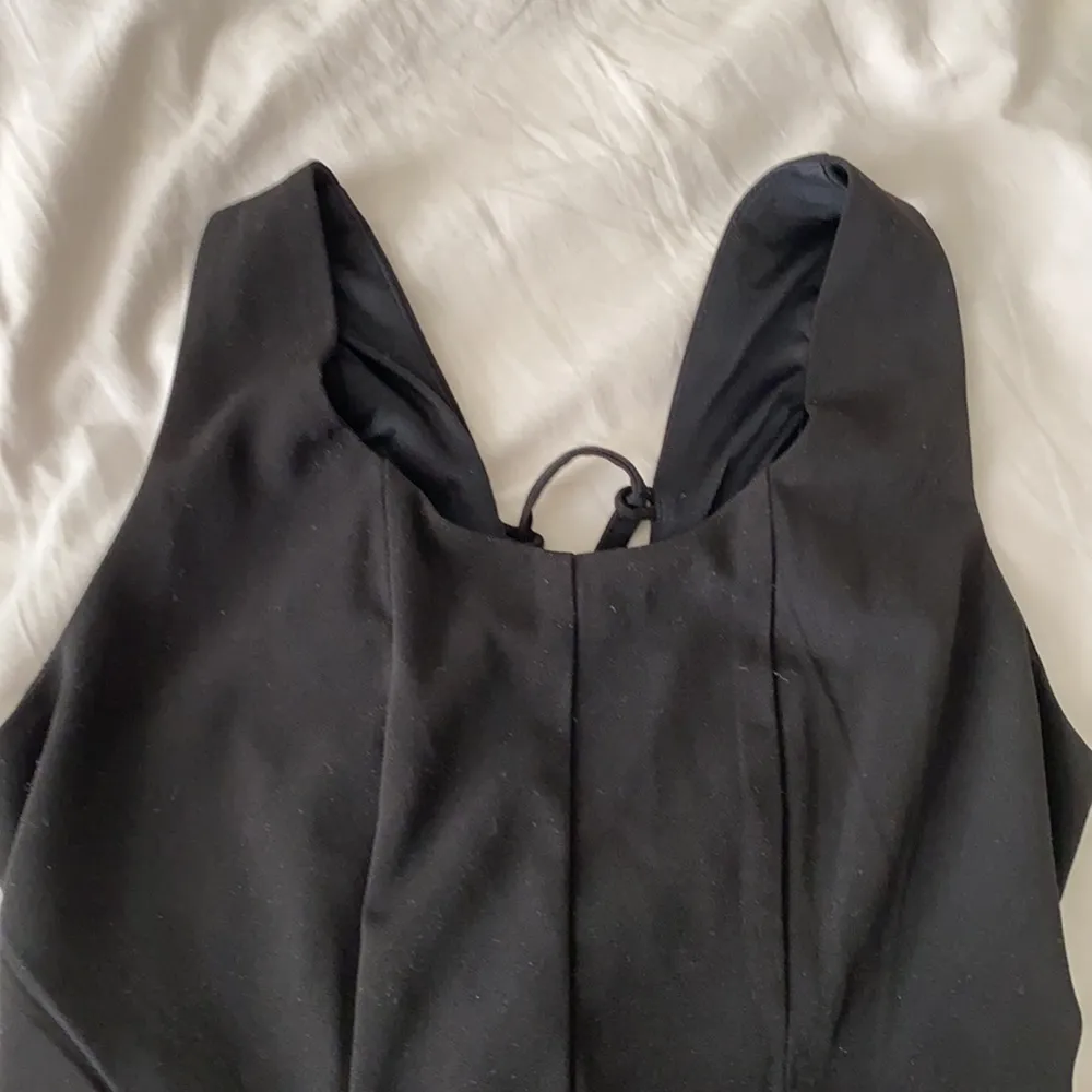 Black Lace-Up Romper - Image 4