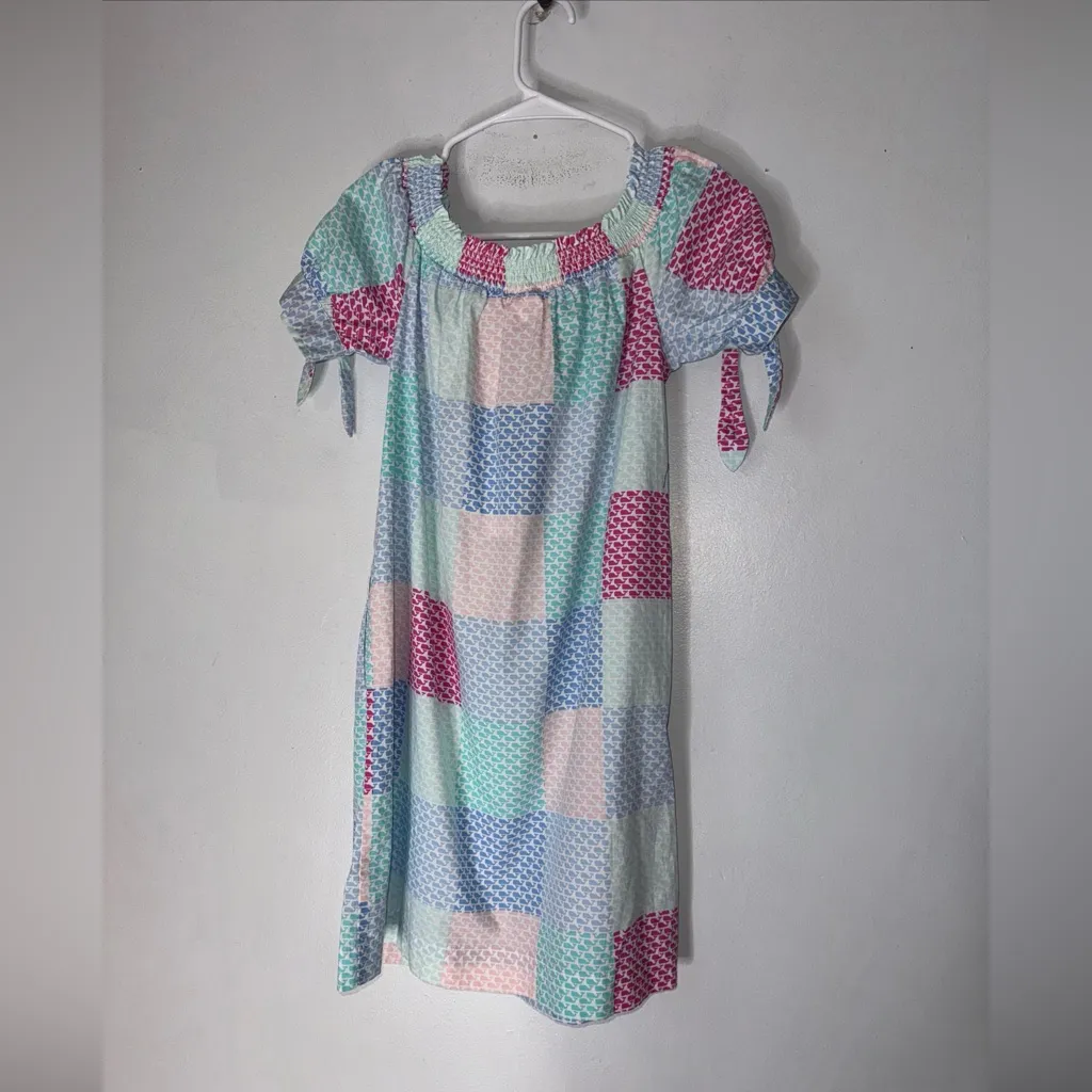 New VINEYARD‎ VINES Target S Off The Shoulder Patchwork Whale Mini Dress Women - Image 2